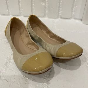 Saks Fifth Avenue tan flats